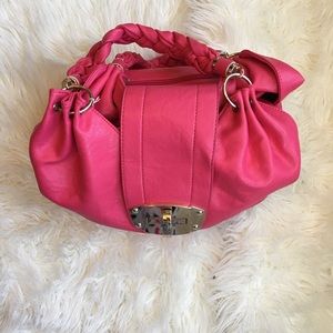 Hot Pink💕💕 Gold clutch handbag!